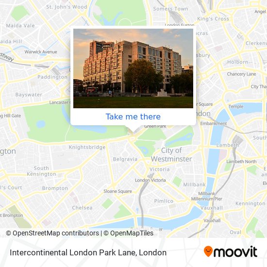 Intercontinental London Park Lane map
