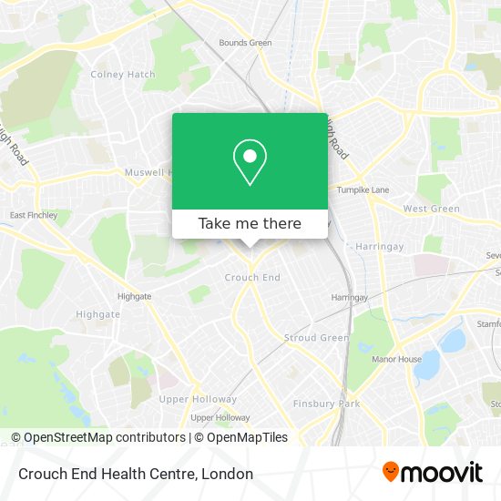 Crouch End Health Centre map