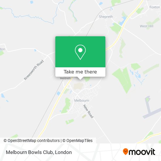 Melbourn Bowls Club map