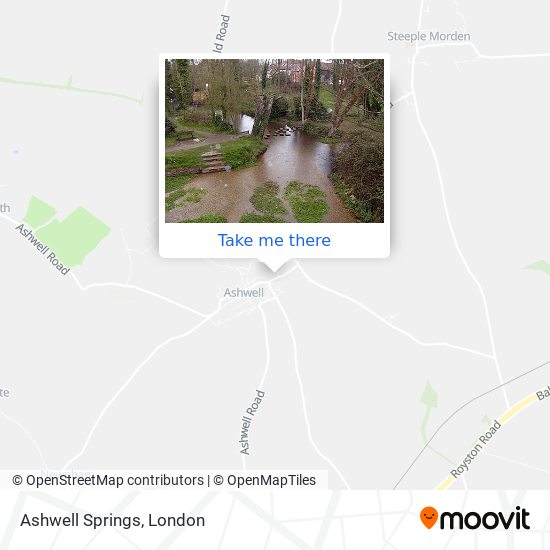 Ashwell Springs map