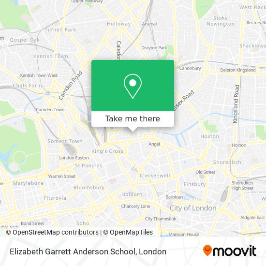 Elizabeth Garrett Anderson School map