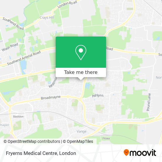 Fryerns Medical Centre map