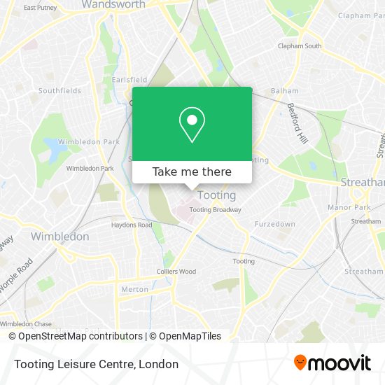 Tooting Leisure Centre map