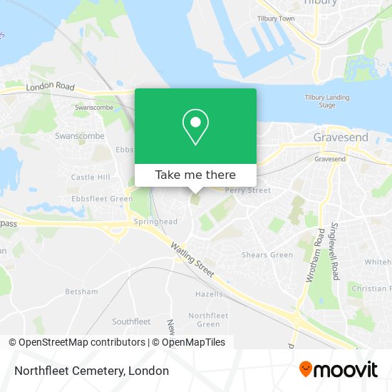 Northfleet Cemetery map