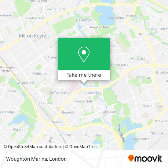 Woughton Marina map