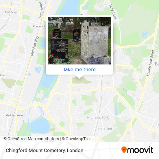 Chingford Mount Cemetery map