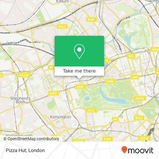 Pizza Hut map