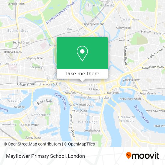 Mayflower Primary School map