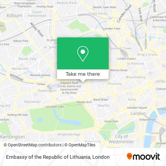 Embassy of the Republic of Lithuania map