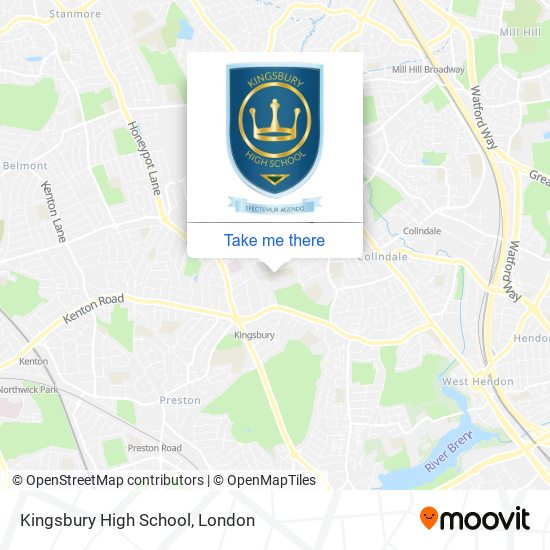 Kingsbury High School map