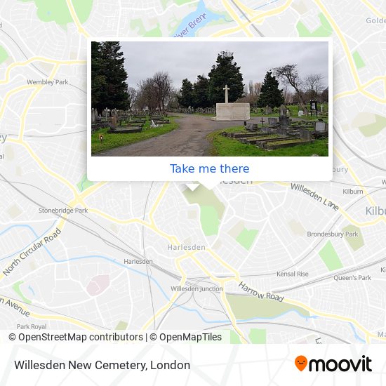 Willesden New Cemetery map