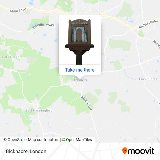 Bicknacre map