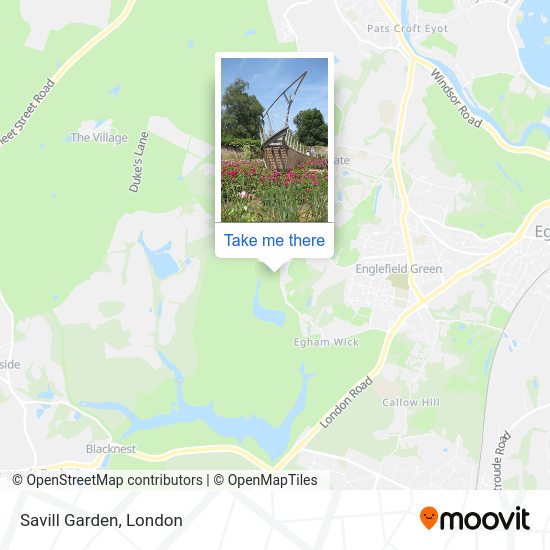 How to get to Savill Garden in Runnymede by bus?