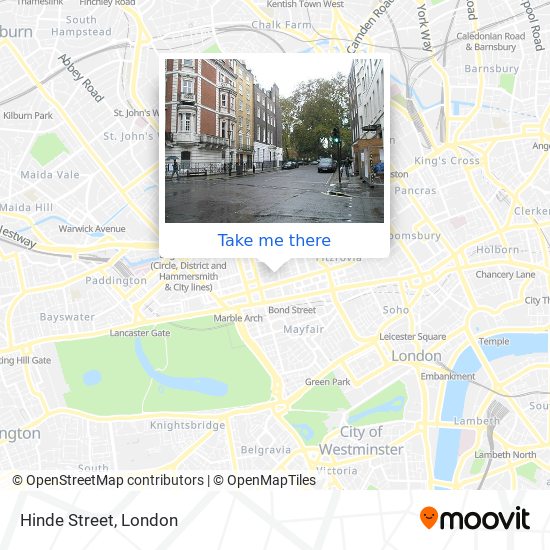 Hinde Street map