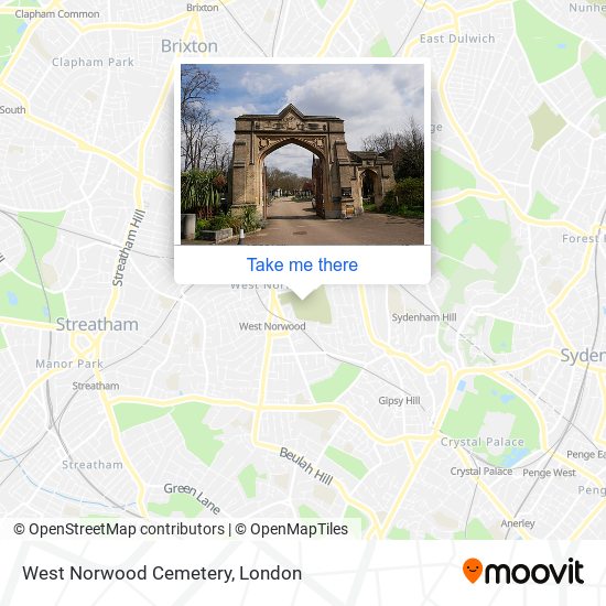 West Norwood Cemetery map