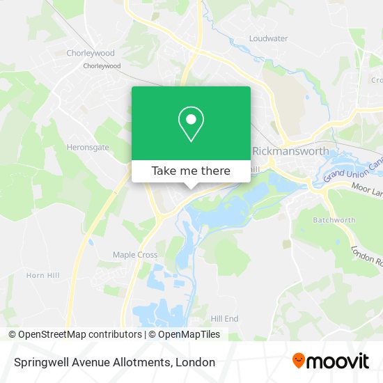 Springwell Avenue Allotments map