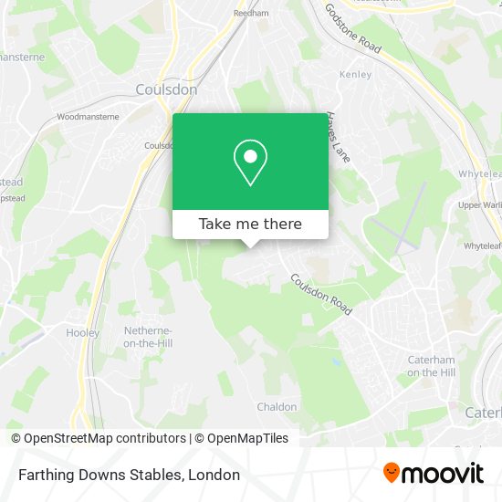 Farthing Downs Stables map