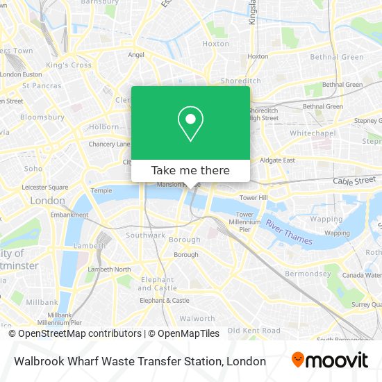 Walbrook Wharf Waste Transfer Station map