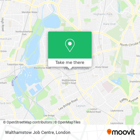 Walthamstow Job Centre map