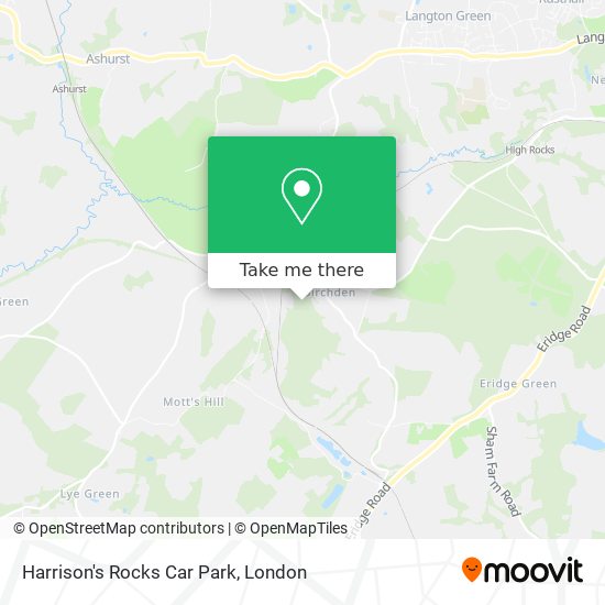 Harrison's Rocks Car Park map