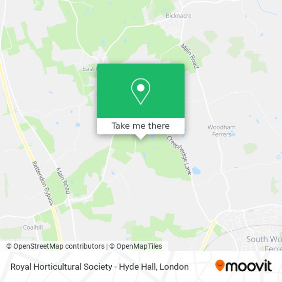 Royal Horticultural Society - Hyde Hall map