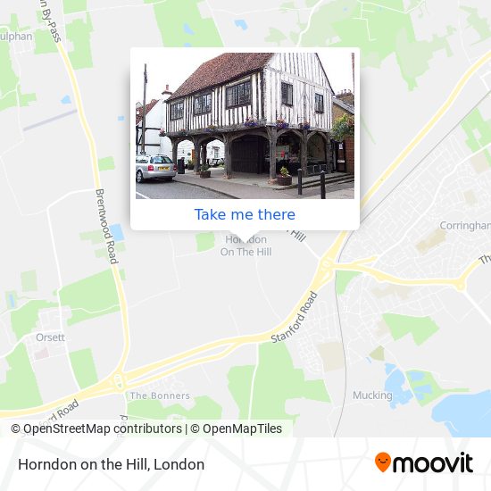 Horndon on the Hill map