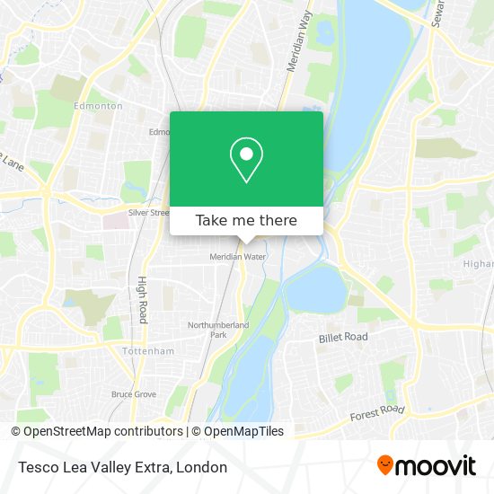 Tesco Lea Valley Extra map