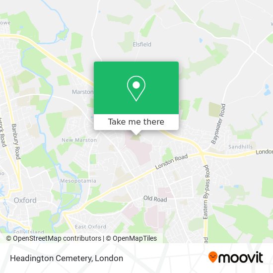 Headington Cemetery map