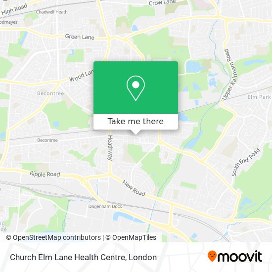 Church Elm Lane Health Centre map
