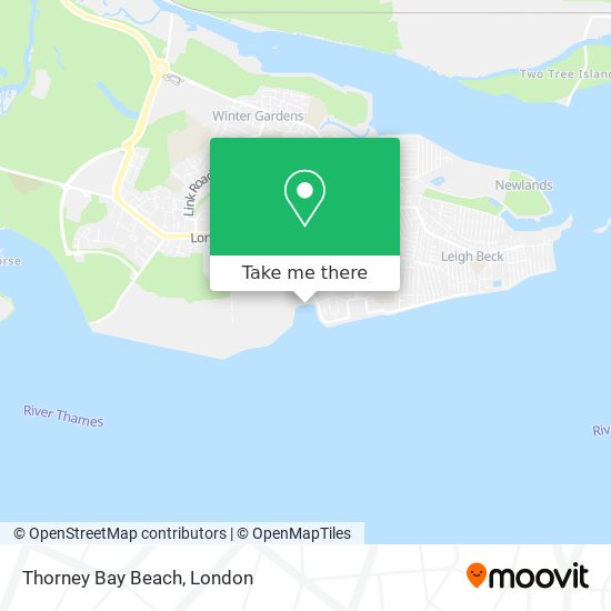 Thorney Bay Beach map