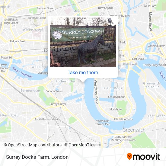 Surrey Docks Farm map