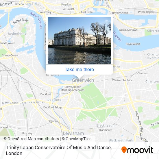 Trinity Laban Conservatoire Of Music And Dance map