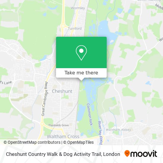 Cheshunt Country Walk & Dog Activity Trail map