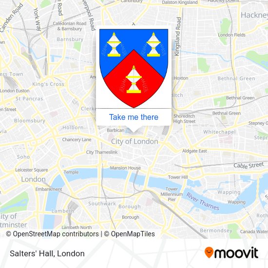 Salters' Hall map