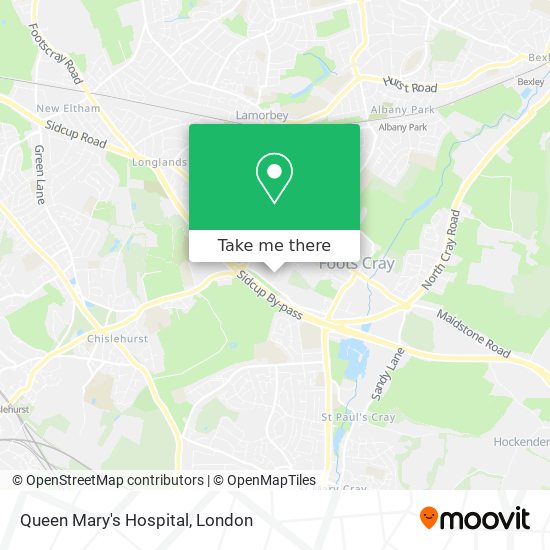 Queen Mary's Hospital map