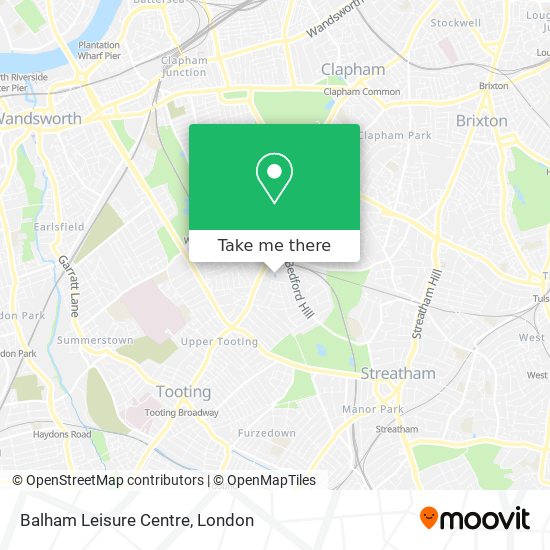 Balham Leisure Centre map