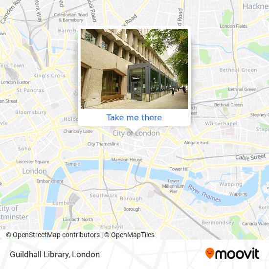Guildhall Library map