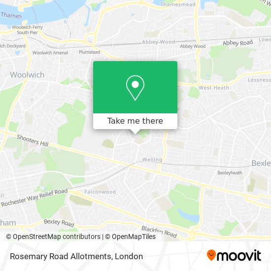 Rosemary Road Allotments map