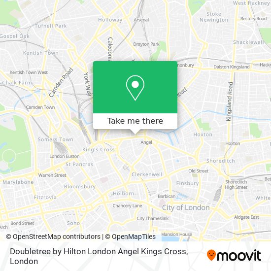 Doubletree by Hilton London Angel Kings Cross map