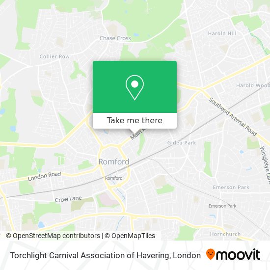 Torchlight Carnival Association of Havering map