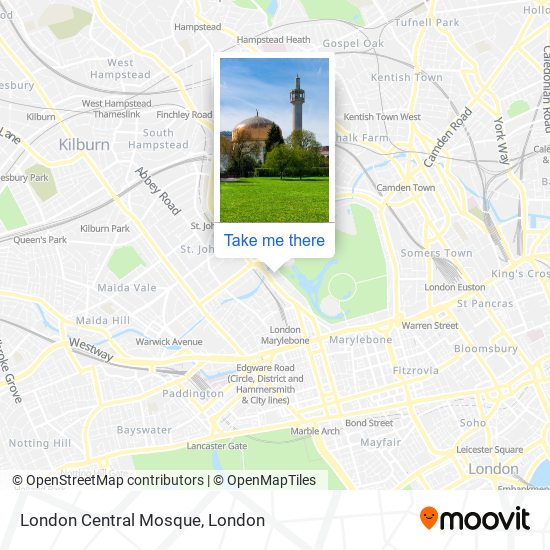 London Central Mosque map