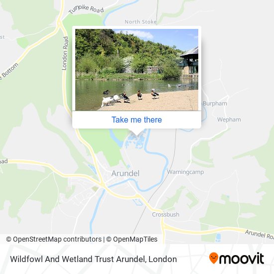 Wildfowl And Wetland Trust Arundel map
