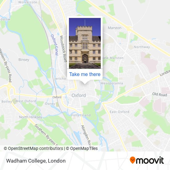 Wadham College map