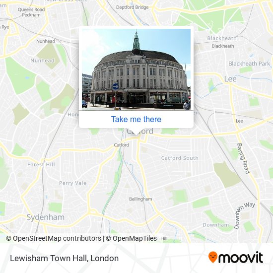 Lewisham Town Hall map