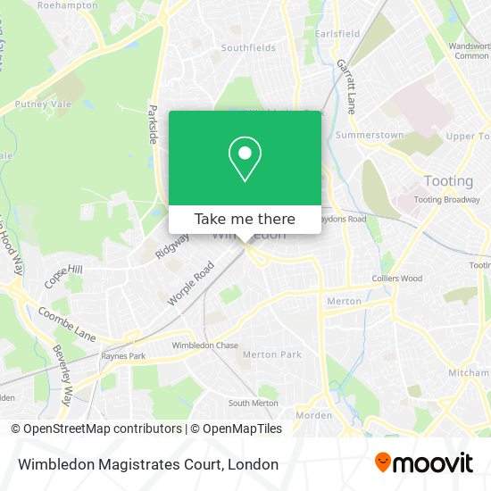 Wimbledon Magistrates Court map