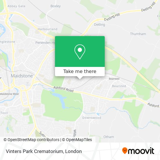 Vinters Park Crematorium map