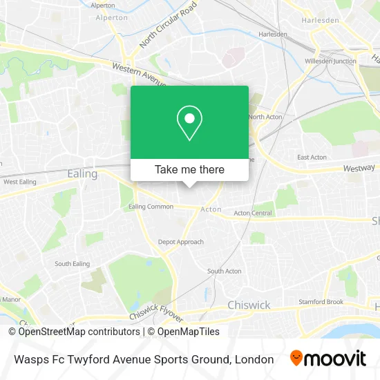 Wasps Fc Twyford Avenue Sports Ground map