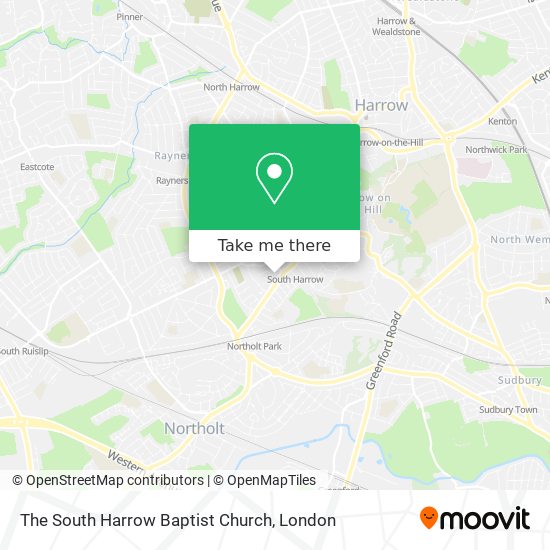 The South Harrow Baptist Church map