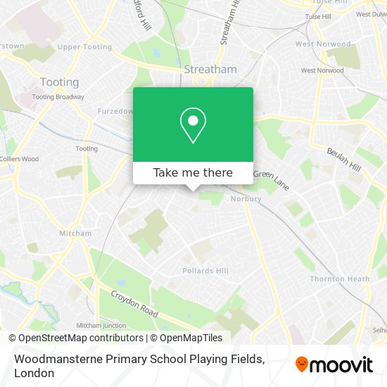 Woodmansterne Primary School Playing Fields map
