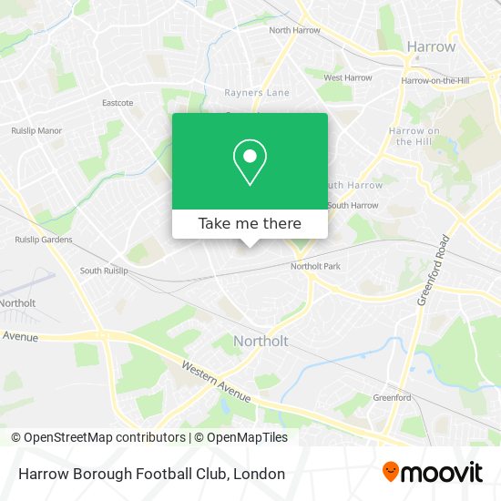 Harrow Borough Football Club map